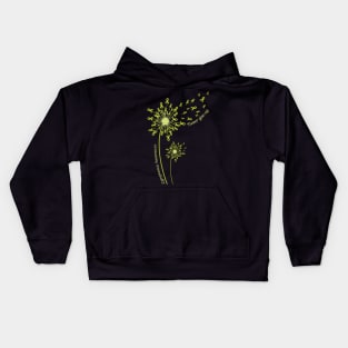 Dandelion Lymphoma Awareness Never Give Up Kids Hoodie